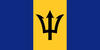 Barbados Flag - 1/2 yard - Printed