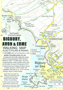 Bigbury,  Avon and Erme Walking Map