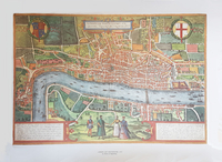 Braun and Hogenberg`s London Map 1572