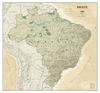 Brazil NGS Executive Wall Map ENCAPSULATED