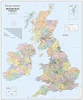 British Isles Global Mapping Political Wall Map ENCAPSULATED