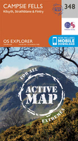 Campsie Fells - Kilsyth,  Strathblane & Fintry OS Explorer Active Map 348 (waterproof)