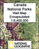 Canada National Parks NGS Wall Map ENCAPSULATED