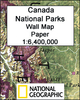Canada National Parks NGS Wall Map PAPER