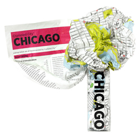 Chicago Crumpled City Map