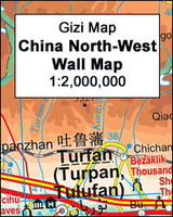 China North-West Wall Map