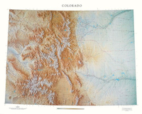 Colorado State Physical Wall Map