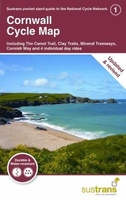 Cornwall Sustrans Cycle Map 1 - The Camel Trail - Clay Trails - Mineral Tramways