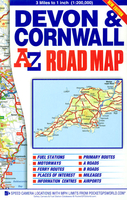 Devon & Cornwall A-Z Road Map