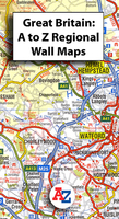 Devon & Cornwall A-Z Wall Map PAPER