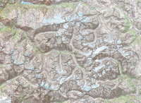 Ecrins Massif Wall Map