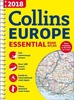 Europe Collins Essential Road Atlas 2018