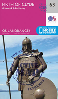 Firth of Clyde,  Greenock & Rothesay OS Landranger Active Map 63 (waterproof)