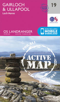 Gairloch,  Ullapool & Loch Maree OS Landranger Active Map 19 (waterproof)