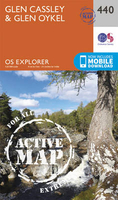 Glen Cassley & Glen Oykel OS Explorer Active Map 440 (waterproof)