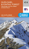 Glen Shiel & Kintail Forest - Shiel Bridge,  Morvich,  Killilan & Kinloch Hourn OS Explorer Map 414 (paper)