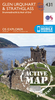 Glen Urquhart & Strathglass - Drumnadrochit & Muir of Ord OS Explorer Active Map 431 (waterproof)