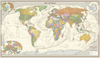 Global Mapping Antique Style World Map - Huge 2000 x 1150 mm