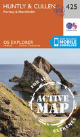 Huntly & Cullen - Portsoy & Aberchirder OS Explorer Active Map 425 (waterproof)