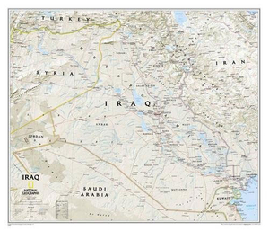 Iraq NGS Classic Wall Map ENCAPSULATED
