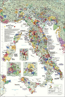 Italy Wine Wall Map