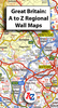 Kent A-Z Visitors` Wall Map PAPER