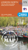 London North: The City,  West End,  Enfield,  Ealing,  Harrow & Watford OS Explorer Active Map 173 (waterproof)