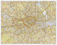 London Premier A-Z Wall Map PAPER