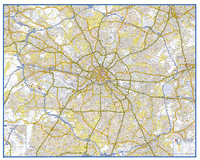 Manchester Premier A-Z Wall Map PAPER