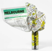 Melbourne Crumpled City Map