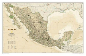 Mexico NGS Executive Wall Map ENCAPSULATED