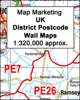 Northern England Postcode District Map PAPER
