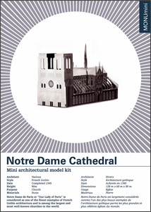 Notre Dame Architectural Model Kit