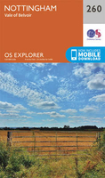 Nottingham - Vale of Belvoir OS Explorer Map 260 (paper)