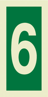 Number six sign - Large