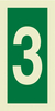 Number three sign - Large