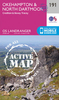 Okehampton,  North Dartmoor,  Crediton & Bovey Tracey OS Landranger Active Map 191 (waterproof)