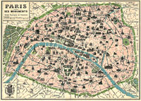 Paris and its Monuments Map Wrap
