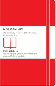 Plain Red Large Notebook Hard