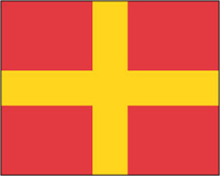 RED Code Signal Flag - 15 x 12 inch - printed