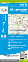 Rieupeyroux - Moyrazes IGN 25K Série Bleue Map 2339SB