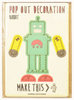 Robot Pop Out Wooden Card