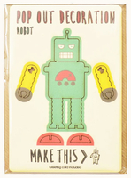 Robot Pop Out Wooden Card