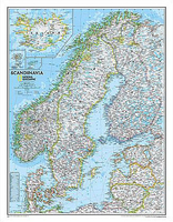Scandinavia NGS Classic Wall Map PAPER