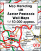 South West Wales Postcode Sector Map PAPER