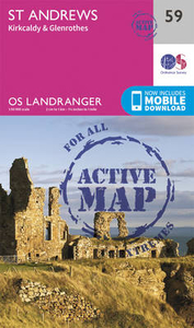 St Andrews,  Kirkcaldy & Glenrothes OS Landranger Active Map 59 (waterproof)