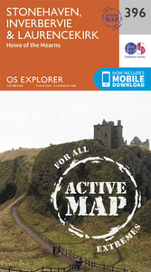 Stonehaven,  Inverbervie & Laurencekirk - Howe of the Mearns OS Explorer Active Map 396 (waterproof)