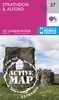 Strathdon & Alford OS Landranger Active Map 37 (waterproof)