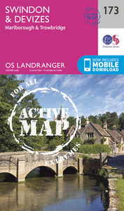 Swindon,  Devizes,  Marlborough & Trowbridge OS Landranger Active Map 173 (waterproof)