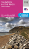 Taunton,  Lyme Regis,  Chard & Bridport OS Landranger Map 193 (paper)